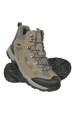 'Adventurer' Men's IsoDry Boots Cushioned Footbed Breathable Waterproof Hiking Shoes Khaki