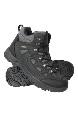 'Adventurer' Men's IsoDry Boots Cushioned Footbed Breathable Waterproof Hiking Shoes Black