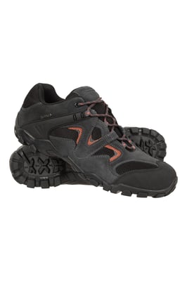 'Curlews' Men's Walking Shoes Rubber Outsole Waterproof Everyday Footwear Dark Grey