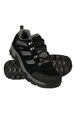 'Voyage' Men's Waterproof Shoes Rubber Outsole Toe Bumper Walking Trekking Footwear Black