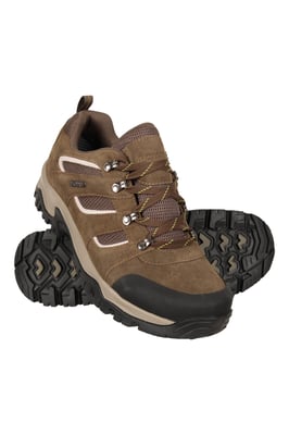 'Voyage' Men's Waterproof Shoes Rubber Outsole Toe Bumper Walking Trekking Footwear Brown