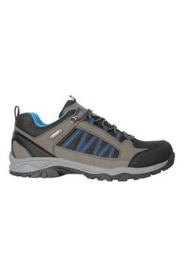 'Path' Men's Walking Shoes Cushioned Footbed Mesh Lining Waterproof Comfy Trail Trekking Trainers Dark Grey