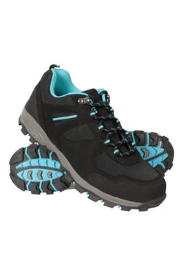 'McLeod' Women's Walking Shoes with Deep Lugs Mesh Lined Hiking Footwear Charcoal