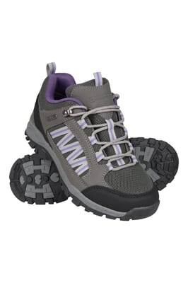 'Path' Women's Walking Shoes Waterproof Breathable Cushioned Hiking Footwear Dark Grey