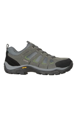 'Field' Men's Vibram Hiking Shoes Lightweight Waterproof Wide Fit Trekking Shoe Grey