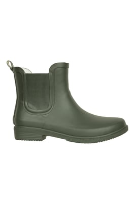 Women's Rubber Ankle Wellies EVA Footbed Waterproof Winter Boots Khaki