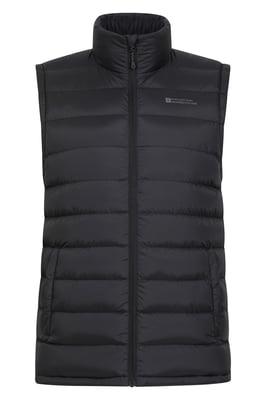 'Seasons' Men's Padded Gilet with Two Front Pockets Water Resistant Walking Jacket Black