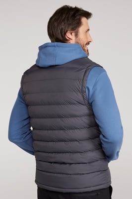 'Seasons' Men's Padded Gilet with Two Front Pockets Water Resistant Walking Jacket Charcoal