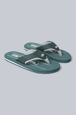 'Jekyl' Men's Flip Flops Lightweight Slip-on Sandals with Soft Padded Upper Straps Khaki