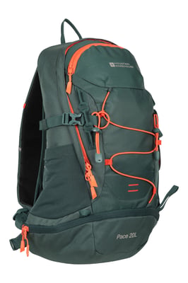 'Pace' Rucksack with Bottle Pockets & Chest Hip Straps Everyday Work Backpack Dark Green