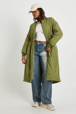 Maxi Cinched Bomber Jacket