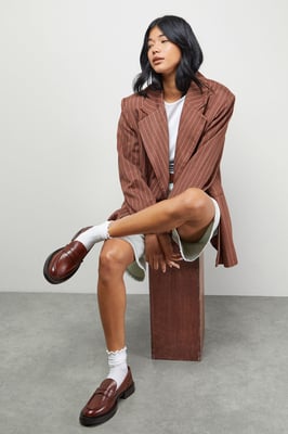 Faith: Barrie Leather Chunky Penny Loafers