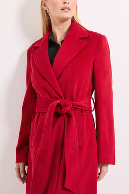 Belted Longline Midi Coat