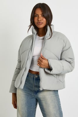 Short Quilted Puffer Jacket