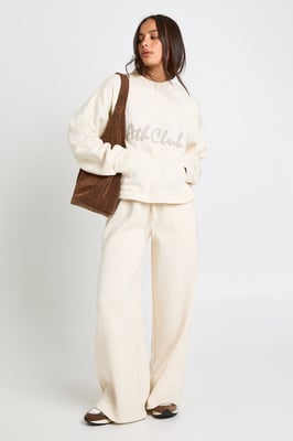 Ath Club Towelling Applique Quarter Zip Sweatshirt