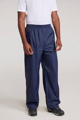 'Pakka' Men's Waterproof Rain Overtrousers with Pocket Breathable Everyday Pants Navy