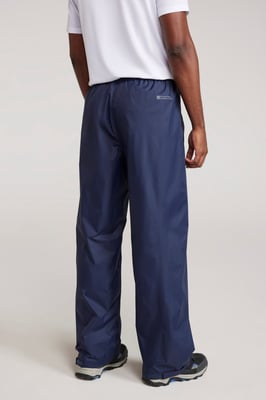 'Pakka' Men's Waterproof Rain Overtrousers with Pocket Breathable Everyday Pants Navy
