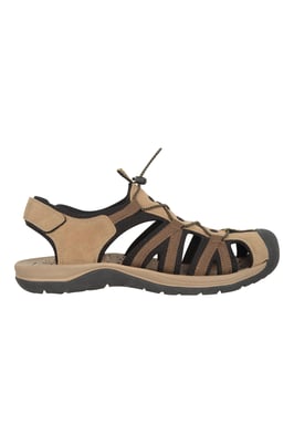 'Bay Reef' Men's Shandals Rubber Outsole Neoprene Lining Summer Walking Sandals Brown