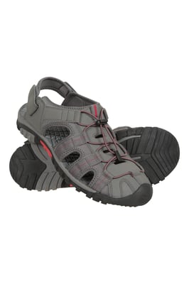'Trek' Men's Shandal with Foam Insert Neoprene Upper Soft Lining Summer Beach Sandals Dark Grey