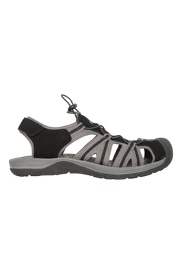 'Bay Reef' Men's Shandals Rubber Outsole Neoprene Lining Summer Walking Sandals Black