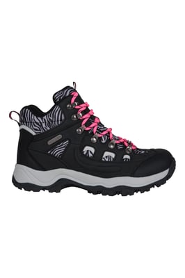 'Adventurer' Women's Printed Waterproof Boots EVA Footbed Outdoors Hiking Trekking Shoes Pink