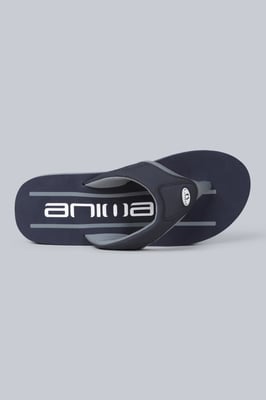 'Jekyl' Men's Flip Flops Lightweight Slip-on Sandals with Soft Padded Upper Straps Navy