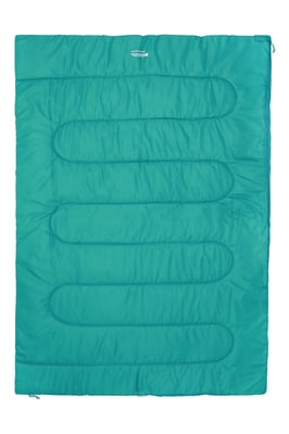 'Basecamp 200' Unisex Double Sleeping Bag Insulated Summer Travel Camping Bag Teal