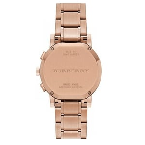 Elegant Burberry BU9754 The City Rose Gold-Tone Ladies Watch