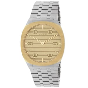 Gucci YA163403 25H 34mm Unisex Quartz Watch in Gold