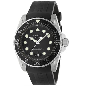 Gucci Dive Black herenhorloge YA136204 - Stijlvol en duurzaam uurwerk