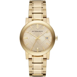 Burberry BU9033 The City Unisex Watch in Yellow Gold