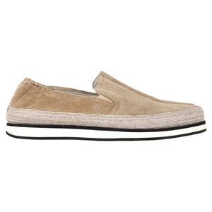 Prada Sport Espadrille Slip On Sneakers in Beige Suède