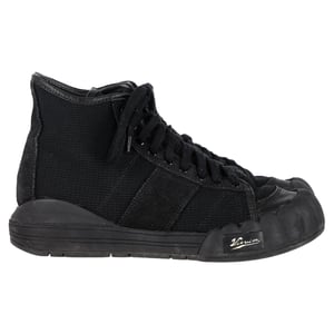 Visvim Lanier Hoogtop Sneakers met Leren Accenten in Zwart Canvas