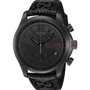 Gucci YA126244 G-Timeless Men's Chronograph Watch - Elegant Black Design