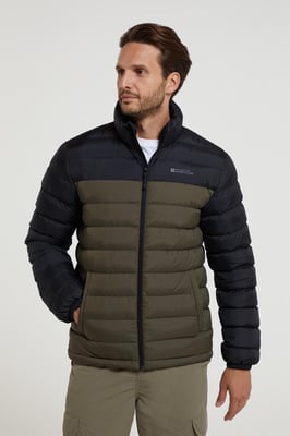 Seasons' Men's Printed Padded Jacket Water Resistant Winter Coat Khaki