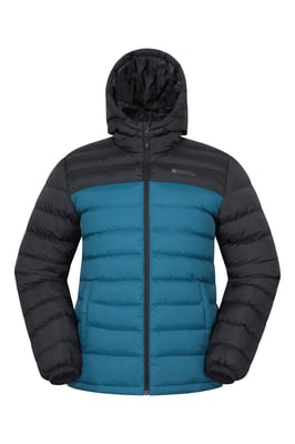 'Season' Men's Padded Jacket with Side Pockets Water Resistant Warm Coat Navy/Blue