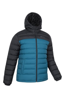 'Season' Men's Padded Jacket with Side Pockets Water Resistant Warm Coat Navy/Blue