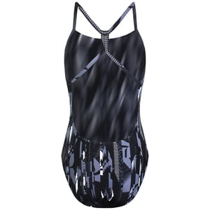 Speedo All Over Rippleback Womens Black Swimsuit