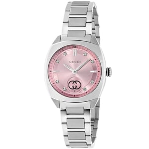 Gucci Interlocking Quartz Ladies Watch 29mm - Elegant Silver Timepiece