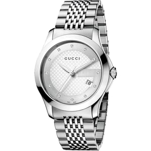 Gucci G-Timeless YA126404 Men's Watch with Silver Dial
