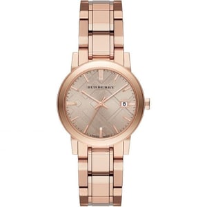 Elegant Burberry BU9135 Women's Watch in Brown Rose Gold Stainless Steel