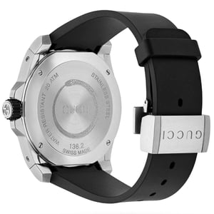 Gucci YA136217 Men's Black Snake Dial Dive Watch - 200m Water Resistant
