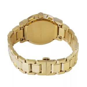 Burberry BU9753 Men's Gold Dial Chronograph Watch - Luxury Timepiece