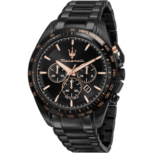 Maserati R8873612048 Traguardo Men's Chronograph Watch with Black Dial