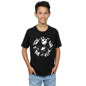 Disney Jongens Nightmare Before Christmas Jack Bat Circle T-Shirt (Zwart)