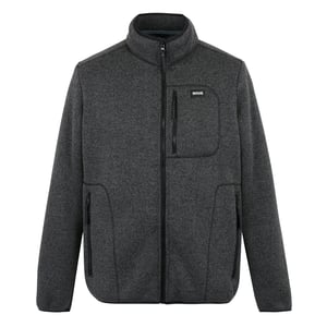 Regatta Mens Barlee Marl Full Zip Fleece Jacket (Black)
