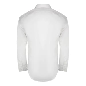Aquascutum Effen herenoverhemd met lange mouwen (Wit)
