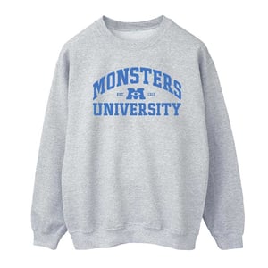 Disney Mens Monsters University Logo Sweatshirt (Sport Grå)