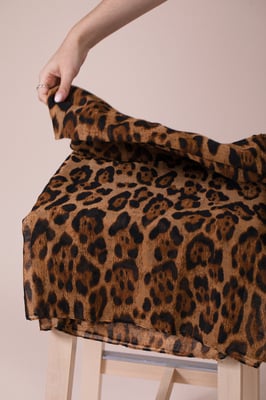 Scarf In Brown Leopard