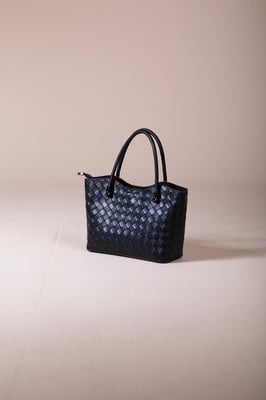 Braided Textured Crossbody Tote Bag
